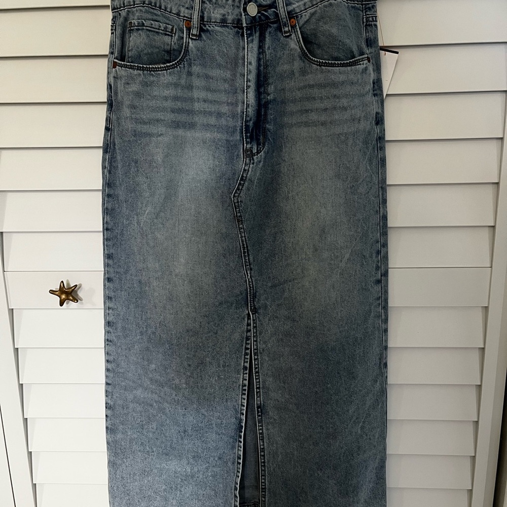Denim Maxi Skirt
